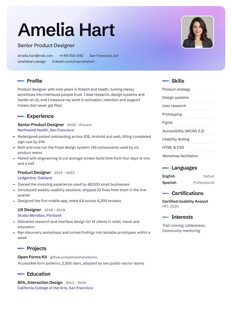 Aurora resume template